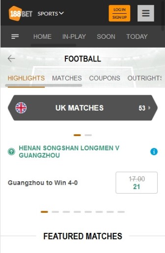 Mobile site 188 bet
