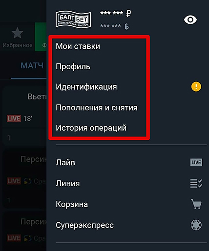 Навигационное меню