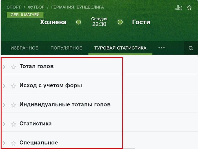 Статистика тура
