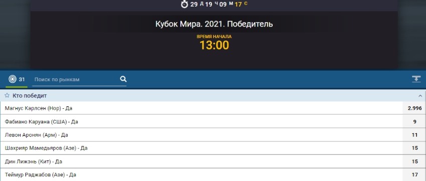 Сайт букмекера