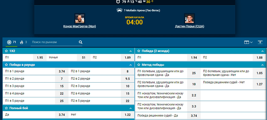 Сайт букмекерской конторы