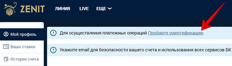 Верификация счета